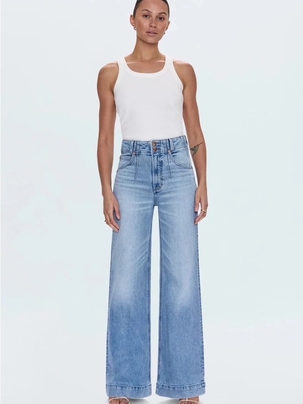 🆕 PISTOLA Wide Leg High-Rise Jeans-Terrace NWT SZ 25